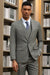 Stacy Adams Mens Pinstripe Suit Gray