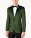 Olive Velvet Blazer - Paisley Sport Coat - Slim Fit