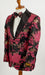Big and Tall Tuxedo Jacket - Pink ~ Black Paisley Floral Blaze