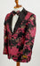 Big and Tall Tuxedo Jacket - Pink ~ Black Paisley Floral Blaze