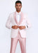 Pink Shawl Tuxedo With Fancy Pattern Four Piece Set