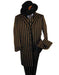 Black and Gold Stripes Suits - Vested Suits