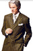 Mens Chalk Stripe Suit - Black and Gold Suits