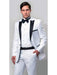 Mens One Button Notch Lapel Single Breasted Suit White