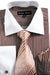 Mens Pinstripe Dress Shirt Brown