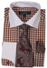 Mens Fashion Dress Shirt Matching Color Brown