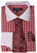 Mens Fashion Dress Shirt Matching Color Red