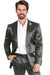Sateen Suit - Shiny Suit - Olive Sharkskin Suit