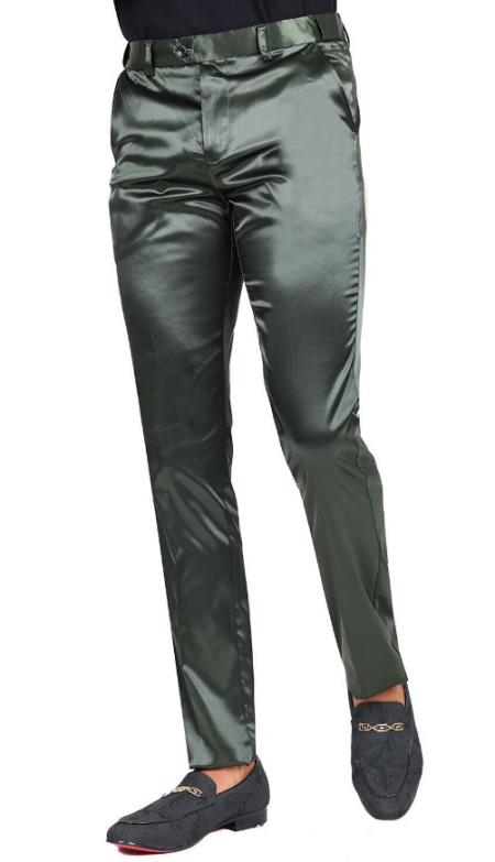 green satin dress pants Women's Sage Green Sunset Satin Pants | Size: Xs