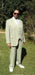 Mens Two Button Notch Lapel Suit Light Green