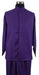 Mens Two Piece Walking Suit Solid Bend Collar Purple