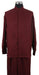 Mens Two Piece Walking Suit Solid Bend Collar Burgundy