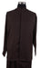 Mens Two Piece Walking Suit Solid Bend Collar Brown