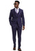 Stacy Adams Peak Lapel Purple Plaid Mens Suit
