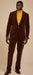 Mens Velvet Suit - Brown Suit