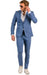 Gianni Testi Suit - Ultra Slim Suit - Stretch Fabric Suit M-Blue