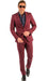 Gianni Testi Suit - Ultra Slim Suit - Stretch Fabric Suit Burgundy