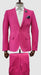 Gianni Testi Suit - Ultra Slim Suit - Stretch Fabric Suit Hot Pink
