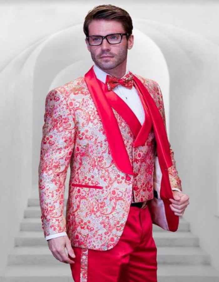 Red and Gold Tuxedo - Prom Suit - Prom Tuxedos