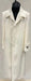 Mens Full Length 53 inch Long Top Coat - Single Breasted - Microfiber Fabric Off White