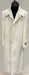 Mens Full Length 53 inch Long Top Coat - Single Breasted - Microfiber Fabric Off White