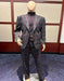 Wool Suit - Mens Plaid Suit - Checkered Windowpane - Super 150s Fabric Business Suit Brown - 100% Percent Wool Fabric Suit - Worsted Wool Business Suit