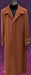 Mens Full Length 53 inch Long Top Coat - Single Breasted - Microfiber Fabric Cognac