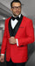 Red Tuxedo Plus Black Pants and Black Vest - Wedding and Prom Tuxedo Suit