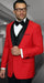 Red Tuxedo Plus Black Pants and Black Vest - Wedding and Prom Tuxedo Suit