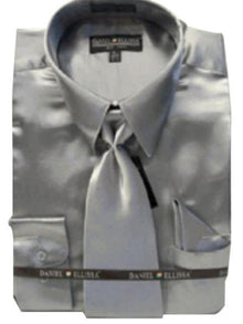 Mens Silver Dress Shirt - Silver