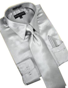 Mens Silver Dress Shirt - Silver Grey