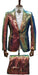 Mens 2 Button Slim Fit Shawl Lapel Sequin Suit Aero ~ Multi Color Iridescent