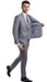 Extra Slim Fit Suit Grey Shorter Sleeve ~ Shorter Jacket For Men - 3 Piece Suit For Men - Three Piece Suit