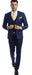 Extra Slim Fit Suit Indigo Shorter Sleeve ~ Shorter Jacket For Men - 3 Piece Suit For Men - Three Piece Suit