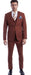 Extra Slim Fit Suit Light Brown Shorter Sleeve ~ Shorter Jacket for Men - 3 Piece Suit For Men - Three Piece Suit