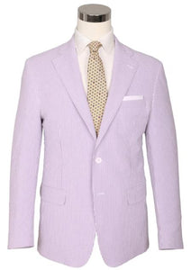 Seersucker Blazer - Purple Seersucker Sport Coat