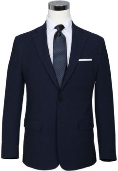 Seersucker Blazer - Navy ~ Black Seersucker Sport Coat