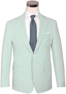 Seersucker Blazer - Green Seersucker Sport Coat