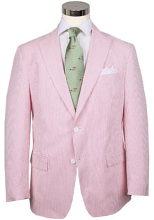 Seersucker Blazer - Pink Lemonade Seersucker Sport Coat