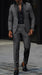 Dark Gray Prom Tuxedo - Wedding Suit - Groom Tuxedo Suit