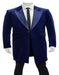 Zoot Suit Made of Velvet Fabric - 1920s Velvet Suit (Black Pants) - Navy