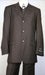 Brown Pinstripe Suit - Wool Suit - Three Button Suit - Mens 3 Button Suit Pleated Pants - 100% Percent Wool Fabric Suit - Worsted Wool Business Suit