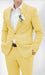Mens Cotton Suit - Yellow Summer Suit