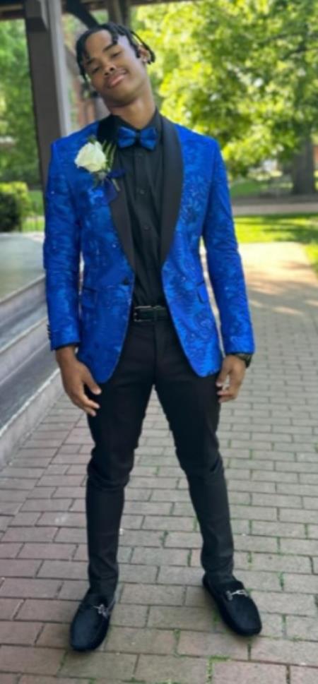 Mens Suit Royal Blue