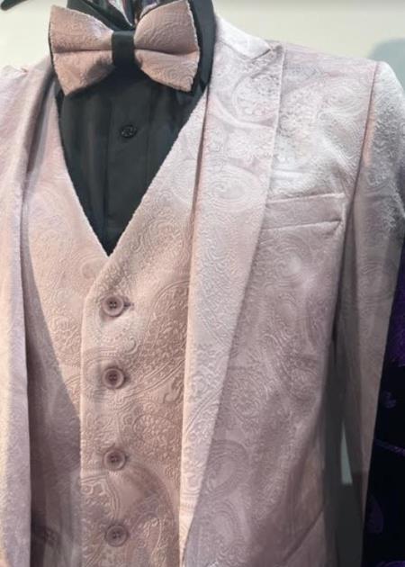 Mens Suit Light Pink