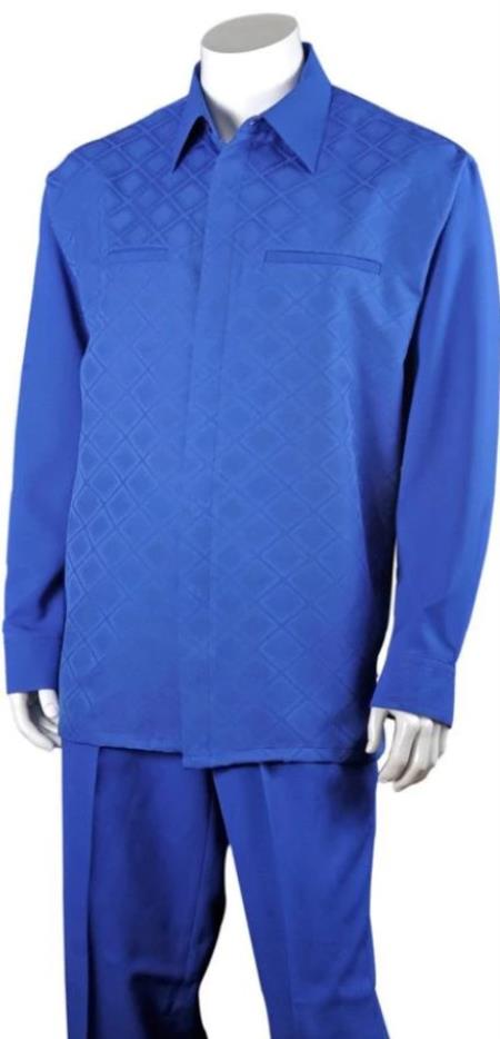 Fortino Landi Walking Set M2762C-Royal Blue
