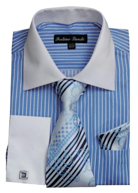 Men Shirt FL631-Blue