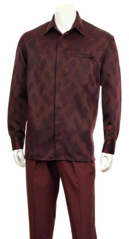 Fortino Landi Walking Set M2766-Burgundy