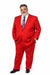 Discounted Sale Clearance Men's Two Buttons Red Classic Fashion suit Flats Front Pants