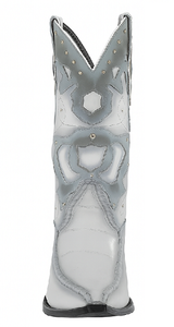 Men's King Exotic Eel Boots 3x Toe Handcrafted White (495v20828)